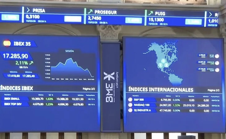 El Ibex 35 registra un rebote con subidas cercanas al 3% mientras el precio del petróleo cae