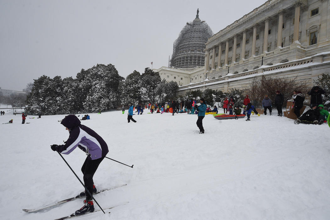 El Capitolio de los Estados Unidos, una pista de esquí