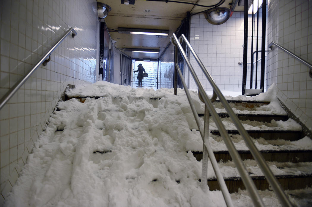 La nieve llega al metro de Nueva York