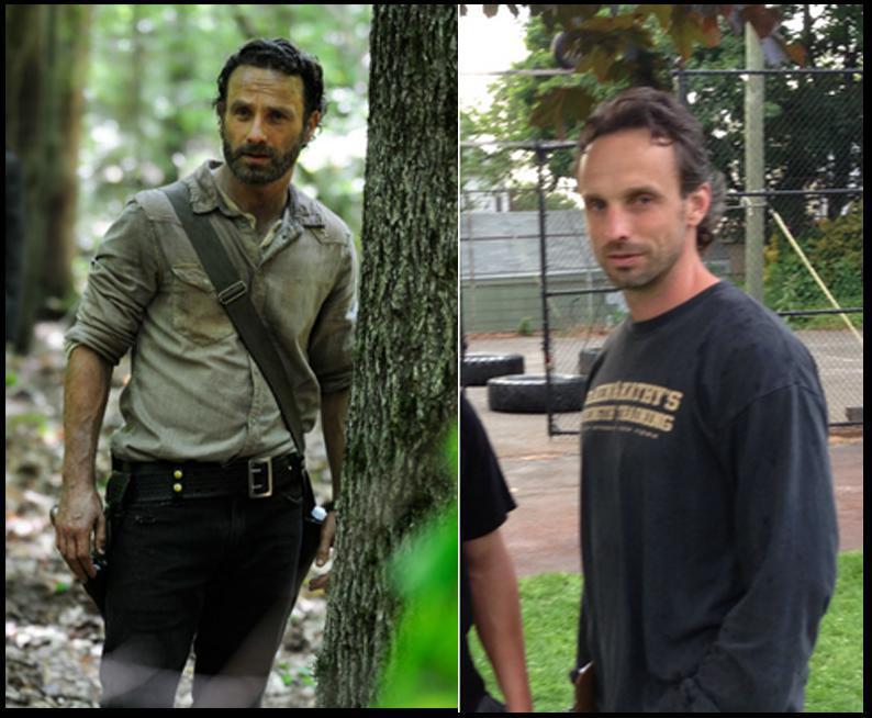 Andrew Lincoln y su doble