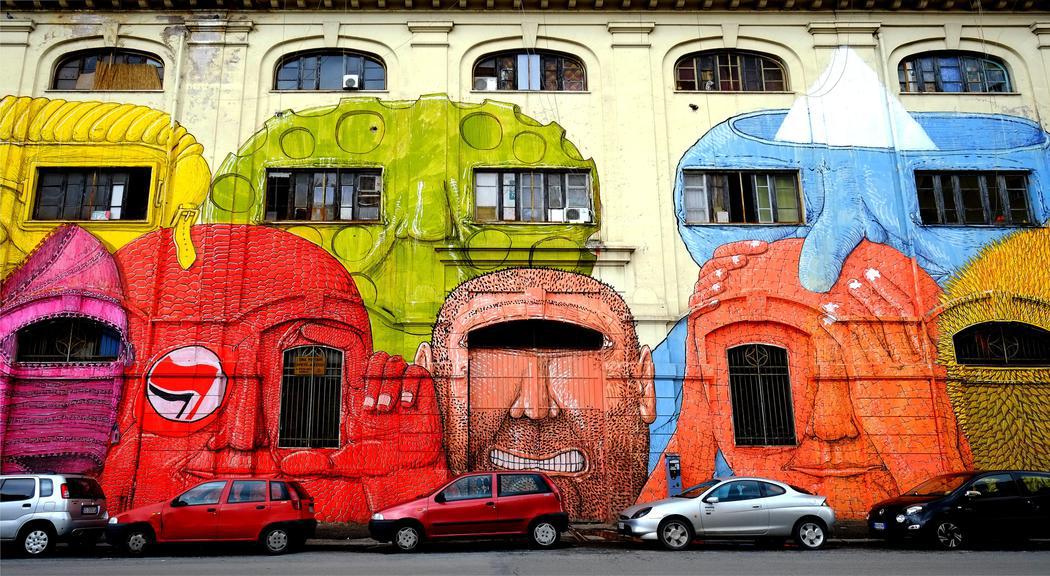 Arte moderno entre las ruinas de Roma