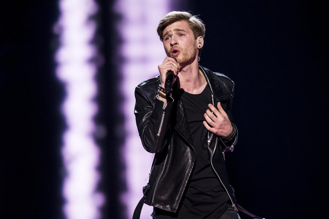 Justs, de Letonia, en la final de Eurovisión 2016