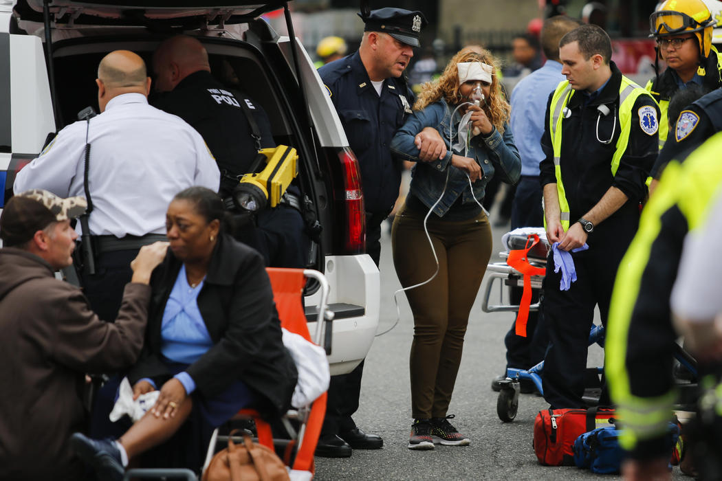 Despliegue de emergencia por el accidente de la estación de Hoboken