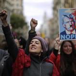 Mujeres en la Women's March de Barcelona