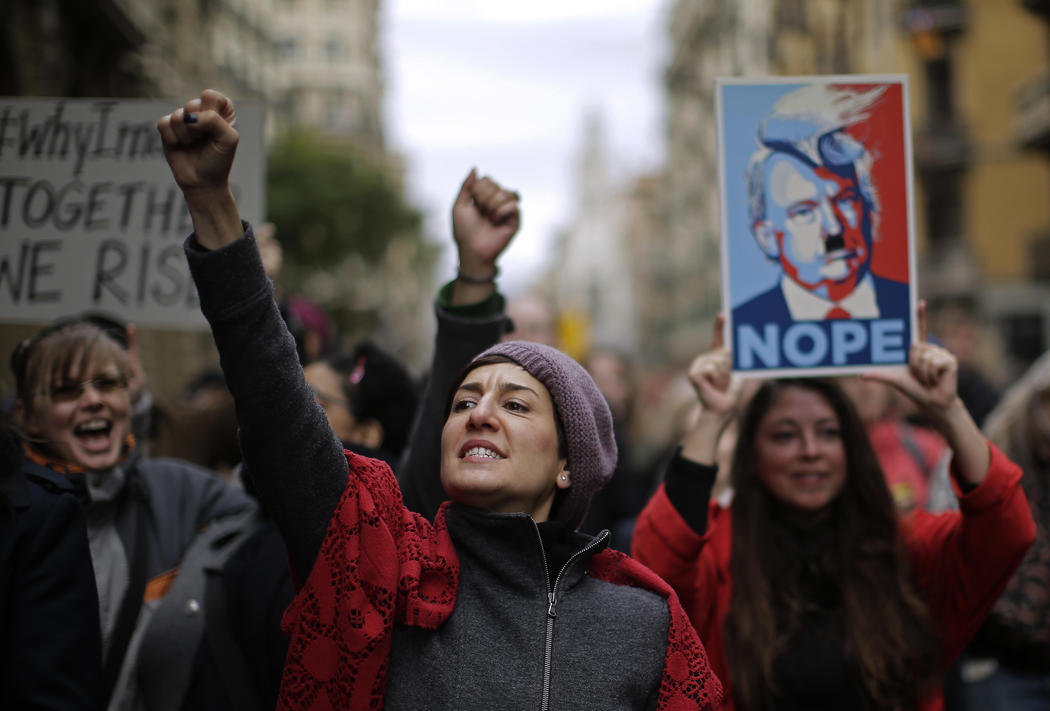 Mujeres en la Women's March de Barcelona