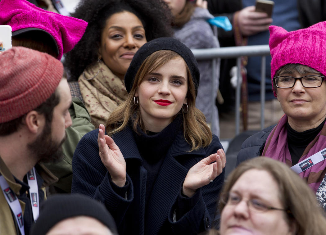 Emma Watson acude a la Women's March de Washington