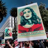 Ciudad de Méxicoluce carteles contra Trump en la Women's March