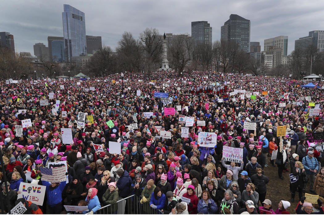 La Women's March igual de multitudinaria en Boston