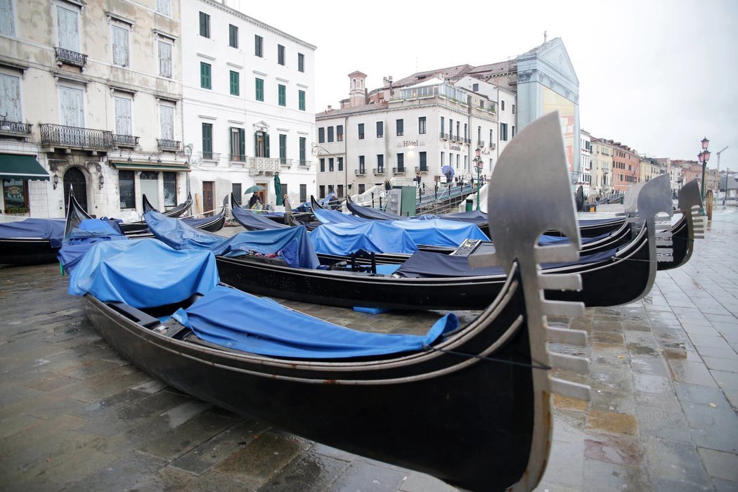 Algunas góndolas de Venecia todavía no han vuelto a la actividad