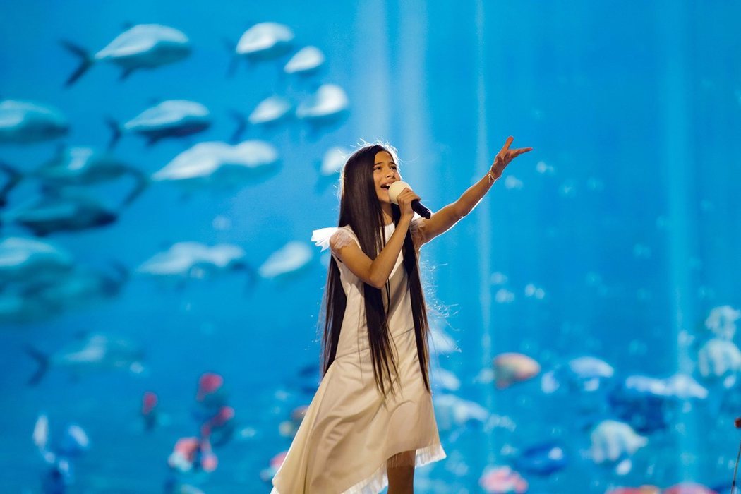 Melani y su sorprendente voz durante el primer ensayo de Eurovisión Junior 2019