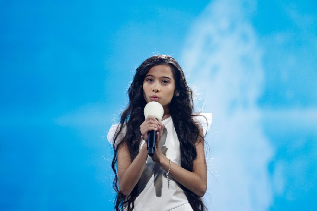 Melani en el segundo ensayo de Eurovisión Junior 2019