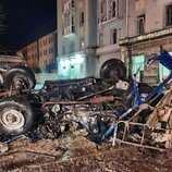 Destrozos en la ciudad ucraniana de Lugansk por los bombardeos rusos