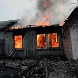 Consecuencias del bombardeo en Donetsk