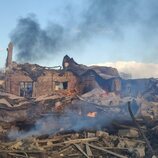 Casas destruidas en los bombardeos rusos sobre Bucha (Kiev)