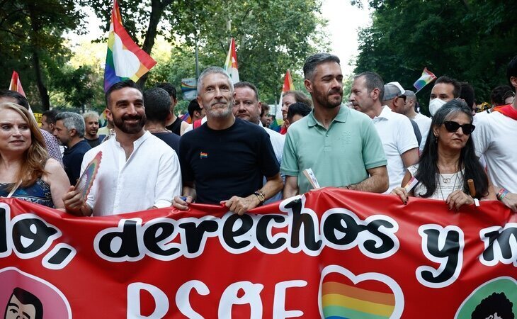 El ministro del Interior, Fernando Grande-Marlaska, acude al Orgullo LGTBIQ+ de Madrid