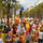 Manifestantes de Barcelona por el 12-O